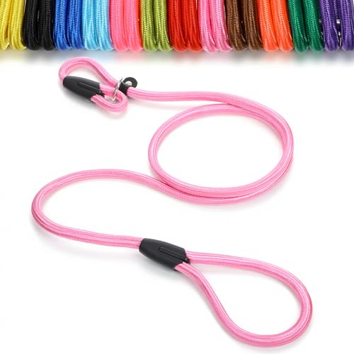 12 Pcs Slip Leads Dog Leash Adjustable Slip Leads for Dogs Heavy Duty No Pull Training Leash Suitable for Small and Medium Dogs for Walking/Training-59in