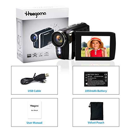 Heegomn digitale camcorder voor beginners voor kinderen/kinderen/tieners, mini-videocamera 1080P HD /12MP/2.8"LCD/oplaadbare batterij / 8x digitale zoom - Image 7