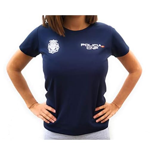 CNP Camiseta técnica para Mujer de Deporte para Entrenamiento policía Nacional (L)