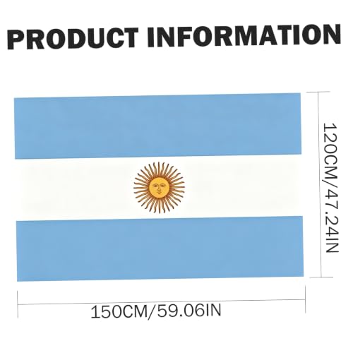 Bandera de coche de Argentina en cubierta de capó textil elástica 3