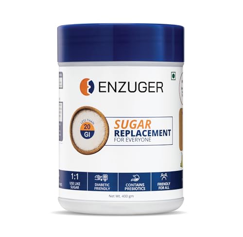 Enzuger (400 gm) | 1:1 Sugar Replacement for Everyone | PCOS & Diabetic Friendly |Naturally sourced ingredients | Low Glycemic Index Sweetener | NO Artificial Sweeteners | NO Sugar | NO After-Taste | No Erythritol