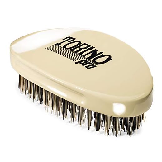 Torino Pro Wave Brush #1510 - By Brush King - Curved, Hard Palm/Military 360 Waves Brush