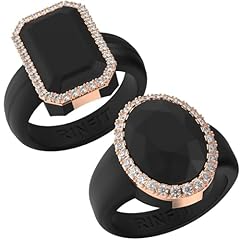 Pack K: Emerald & Oval - Black / Rose Gold