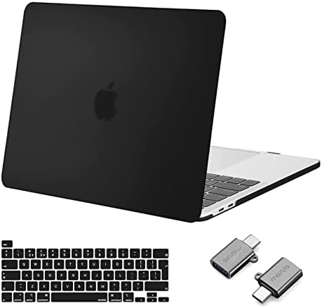 MOSISO Compatible with MacBook Pro 13 inch Case M2 2023 2022 2021-2016 M1 A2338 A2251 A2289 A2159 A1989 A1708 A1706, Plastic Hard Shell Case &Keyboard Cover Skin&Type C Adapter 2 Pack, Crystal Clear