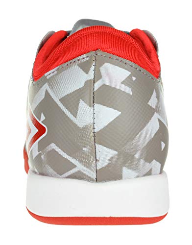 Umbro Men\'s Chaleira Pro Indoor Soccer Shoe, Grey Flannel/Goji Berry 9 - Thumbnail 2