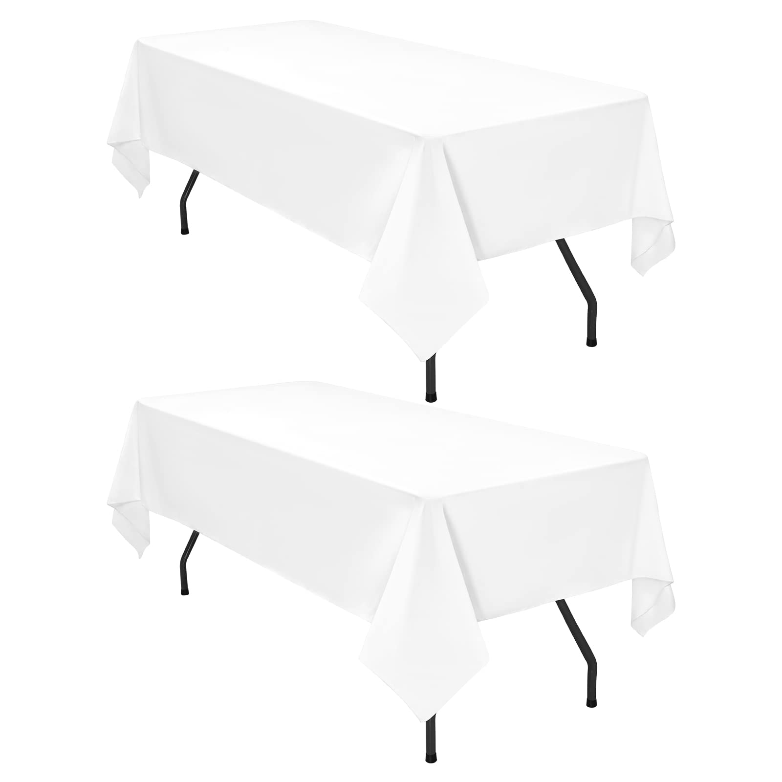Nappe rectangulaire polyester blanc 153x320cm couverture table