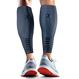 Rymora Calf Compression Sleeves for Men & Women (Ideal for Sports, Running, Shin Splints & More) (One Pair) (Charcoal Gray) (Large) [L]