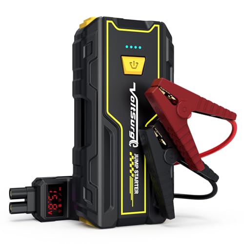 Car Jump Starter 4000A Portable Starter Emergency Power for Engine Max 7.0L Gasoline/5.5L Diesel Engine Battery 12V Car Battery Charger LED Flashlight with USB Port
