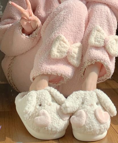 Cute Elephant and Rabbit Slippers Fluffy Warm Plush House Shoes Novelty Soft Slipper Cartoon Gifts Thick Sole Soft Indoor Outdoor3