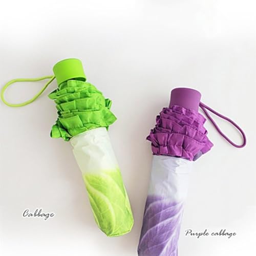 Parapluie motif chou pliable anti-UV efficace contre le vent - 3