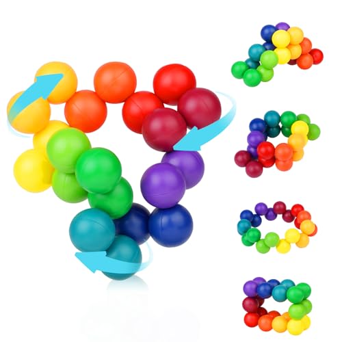 Ainiv 3D Puzzleball Sensorisches Spielzeug - Variety Stressabbauball, Massagebälle Handtrainer, Zum Abbau von Stress, Angstzuständen, Autismus - Lustiges Pädagogisches Spielzeug (Klein)