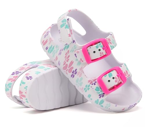 Image of INMINPIN Toddler Boys Girls Buckle Sandals Comfort Open Toe Sandal with Adjustable Back Strap