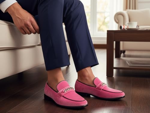 Image of Men's Vintage Velvet Designer Classic Dress Tuxedo Smoking Slipper Loafer Slip On Shoes Arthur-02