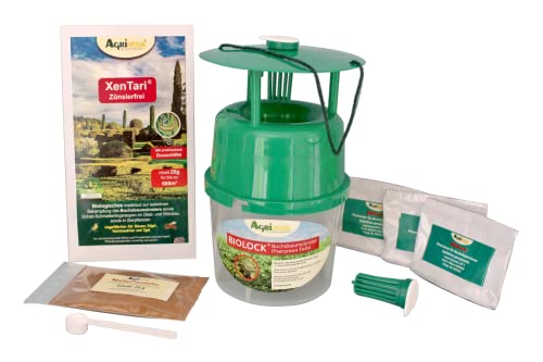 Preisvergleich Produktbild Agrinova Buchsbaumzünsler Falle und Spritzmittel inkl. 3X Lockstoff Nachfüllpackung - Pheromonfalle zur Befallsbestimmung & XenTari Zünslerfrei zur Bekämpfung - Set