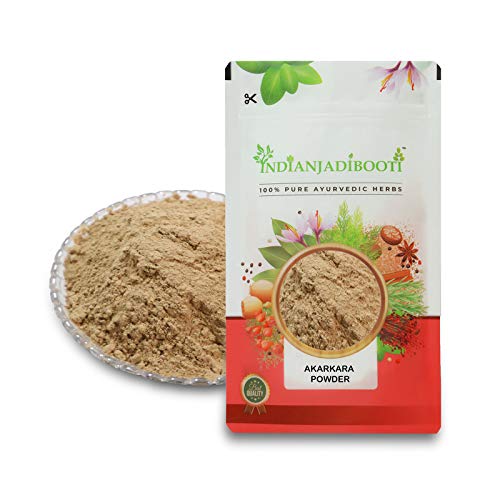 IndianJadiBooti Akarkara Root Powder - Anacyclus Pyrethrum - Pellitory Root - Natural Herb for Oral Health (Tooth Powder) & Vitality - 100g