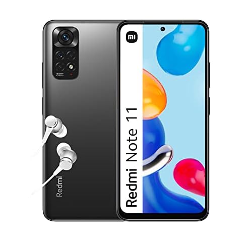 Xiaomi Redmi Note 11 - Smartphone 128GB, 4GB RAM, Dual Sim, Graphite Grey Cover
