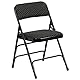 Flash Furniture 4er Set gepolsterter Klappstuhl Stoff schwarz Gemustert