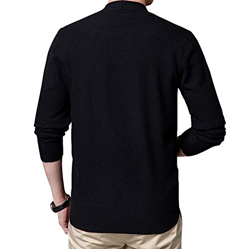 Mens Casual Open Front Long Sleeve Cotton Cardigan Sweater3