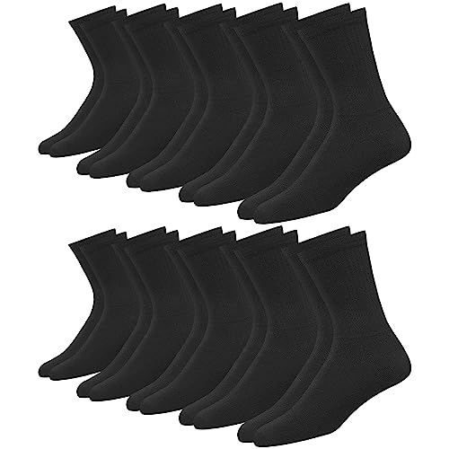 Men's Sports Socks 10-Pack Cushioned Crew Socks, Pack of 10 Pairs2