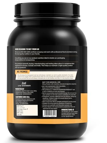 Image of MyFitFuel Advance Mff 100% Whey Protein, with Digestive Enzymes an Multi-Vitamins (Mango Alphonso, 1 Kg) 28.5 Servings