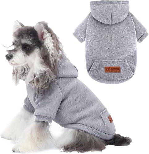 Image of 1 Pack Dog Hoodie Warm Hood Dog Sweater Cold Weather Small Dogs Sweatshirt Comfort Pet Clothes for Small Medium Dogs with Pockets Chihuahua Clothes for Male Female Girl Boy Sporty Daily Wear