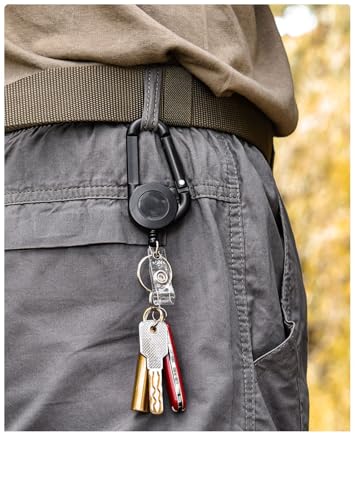 Porte-clés télescopique d'extérieur rétractable avec retour haute résistance - 3