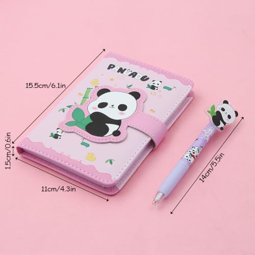 Stylo et carnet panda rose rigide pour ne plus perdre vos notes - 6