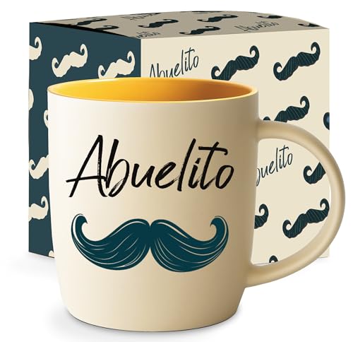 Triple Gifffted Abuelito Coffee Mug in Spanish, Latino World Best Grandpa, El Mejor Abuelo, Fathers Gifts, Grandparents Day, Regalo Dia Del Padre, Navidad, Birthday Christmas Taza Abuelos, V2, 13 Oz