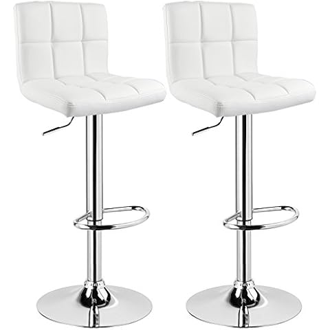 WOLTU 2X Taburete de Bar Silla de Bar Cuero Sintético Cover