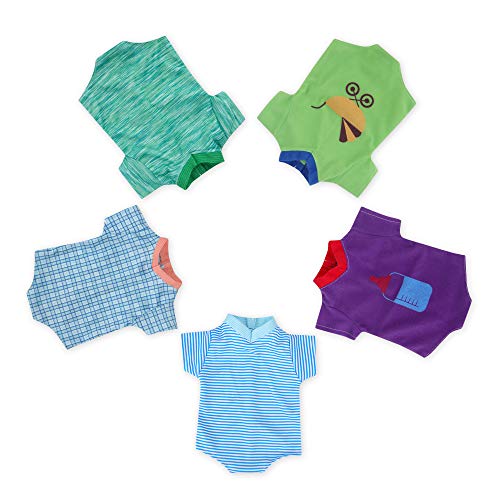 WakaoFeeling 5 Pieces Cute Baby Doll Clothes for 14-15 Inch Alive Doll, Fun Accessories Clothing for Newborn Reborn Baby Dolls Boys