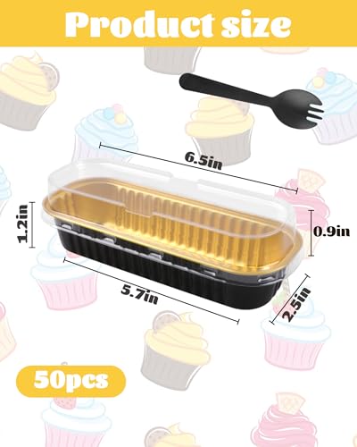 9% Off 50-Pack Mini Loaf Pans with Lids & Spoons - Image 4