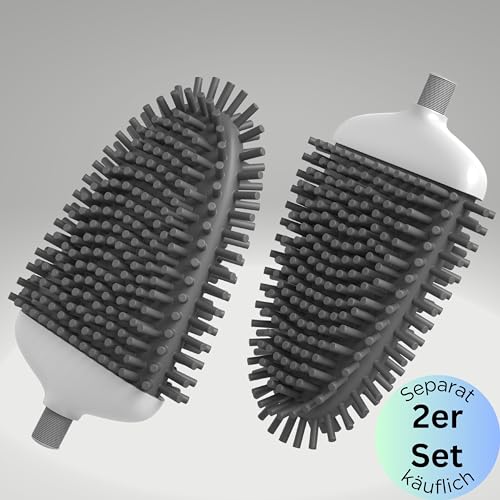 Image of Bathroom Cleaning Brush with Wiper 2 in 1 Tiles Cleaning Brush with Long Handle 120 Rotate Bathroom Floor Cleaning Brush Floor Silicone Toilet Brush with Flat and Flexible Head (B0C181J5N1)