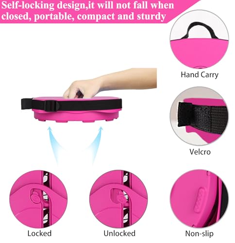 Image of Fishboy Upgraded Collapsible Stool, 400lbs Max Weight, Lightweight But Sturdy, Portable Retractable Folding Telescoping Foldable Camping Stool for Adults Outdoor Fishing Hiking BBQ