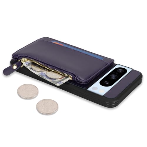 Image of Cavor for Google Pixel 8 Pro Case Wallet with Card Holder, Purple