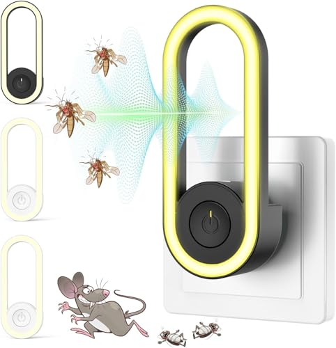 Repelente Ultrasónico de Plagas, Control de Insectos al Aire Libre, Electrónico Repelente Mosquitos Insectos para Interiores Anti Cucarachas, Moscas,Mosquitos,Ratones,Arañas