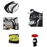 portaobjetos para moto OJ m068 de manillar y Muñeca Universal Enganche A Velcro tamaño: 6 x 9 x 4 cm Negro