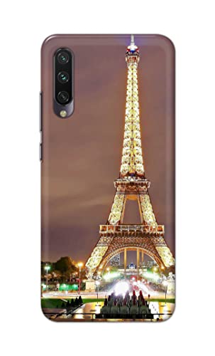 Image of PRINTFIDAA Lovers Famous Place Eiffel Tower in Paris Printed Designer Hard Case for Mi A3 / Mi CC9e Back Cover -(e) RPM1009