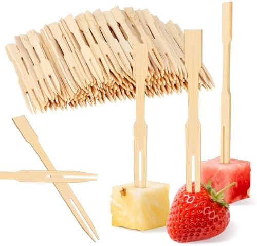 Buy 3.4 Inch Bamboo Forks Disposable Wooden Appetizer Forks For
