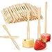 UPlama 600Pcs Bamboo Forks,Wooden Appetizer Forks for Appetizer, Cocktail, Fruit, Pastry, Dessert,3.4inch