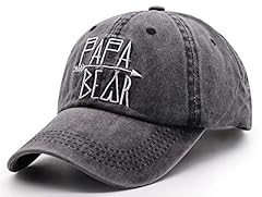 Papa Bear Embroidered Black