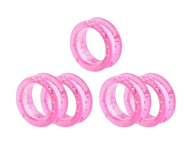5Pcs Pink Silicone Scissors,Inserts Finger Protector Ring for Barber Hair Cutting Scissors,Finger Rings Grips Grooming Shear Thumb,Pet Shears Hair Cutting Tools,Hair Cutting Shears,Personal Care