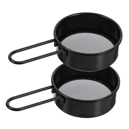 ABOOFAN 2Pcs Stainless Steel Handheld Round Flour Sifter Fine Mesh Strainer for Baking Kitchen Gadget for Powdered Sugar and Flour Sifting
