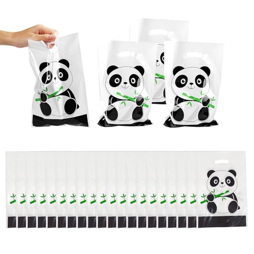 Panda Geschenktüte, Panda Tüten, Panda Party Favor Taschen, Panda Partyzubehör, Panda Geburtstag Dekora, Panda Party Dekoraen, Panda Themen Geburtstagsparty Geschenk Taschen, 200 Peças