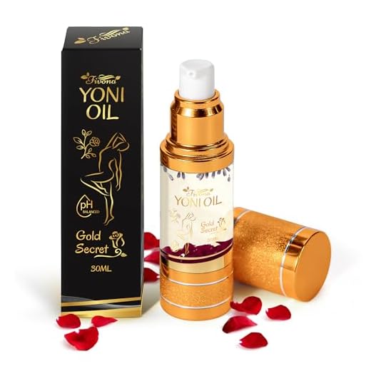 FIVONA pH Balanced Yoni Oil Gold Secret for Soothing Feminine Care - Natural Blend of Essential Oils - Moisturizing Herbal Oil Blend for Odor Control, Detox and pH Balance