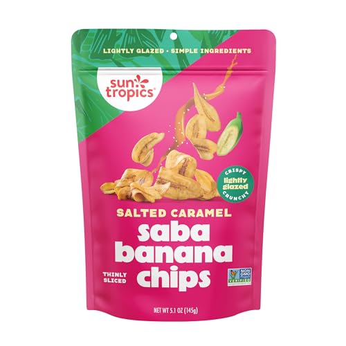 Sun Tropics Saba Banana Chips, Salted Caramel – Handcrafted Plantain