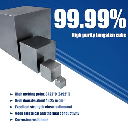 99,99% kostka wolframowa, czyste metalowe kostki o wysokiej gęstości dla kolekcji elementów, materiał do eksperymentów laboratoryjnych, hobby