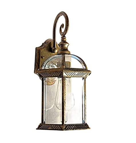 Lumière murale extérieure étanche E27 avec lanterne en verre pour jardin