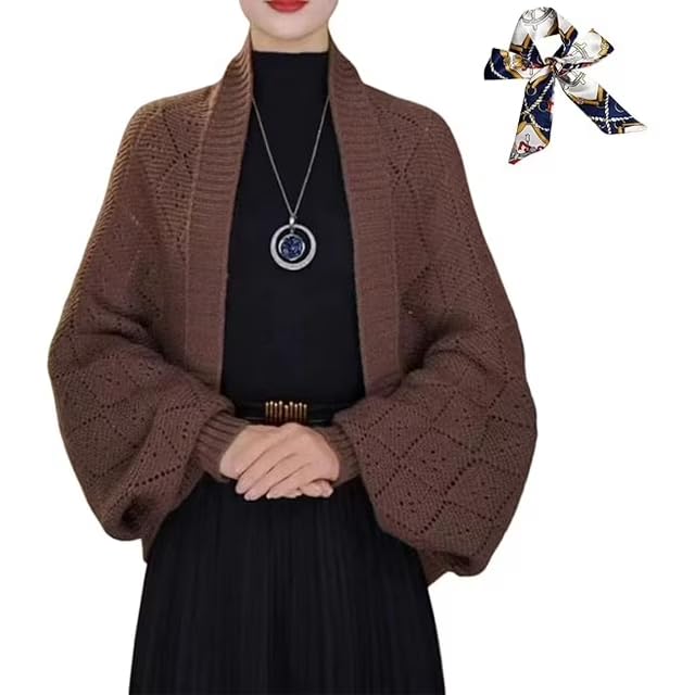 Fashion Hollow Out Knitted Shawl Coat, Knitted Shawl Coat, Wrap Cardigans for Women Lightweight Slouchy