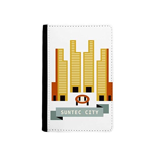 Étui pour passeport Singapour Suntec City portefeuille voyage multicolore 3.7x5.8