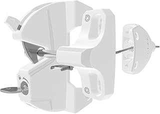 D&D Technologies LL3ABLW LokkLatch Gate Latch with External Access Button, Key Lockable and Operates On Both Sides of The Gate, for Square Frame Post, Metal, Wood, Vinyl Fence Gates, White